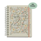 Agenda 2027 día por página miquelrius flores salvia — espiral 155 × 213 mm