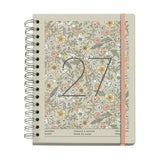 Agenda 2027 semana vista miquelrius flores salvia — espiral 155 × 213 mm
