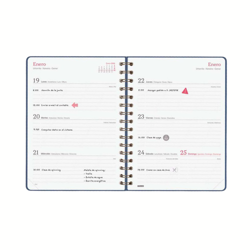 Agenda 2026 Espiral Finocam azul 