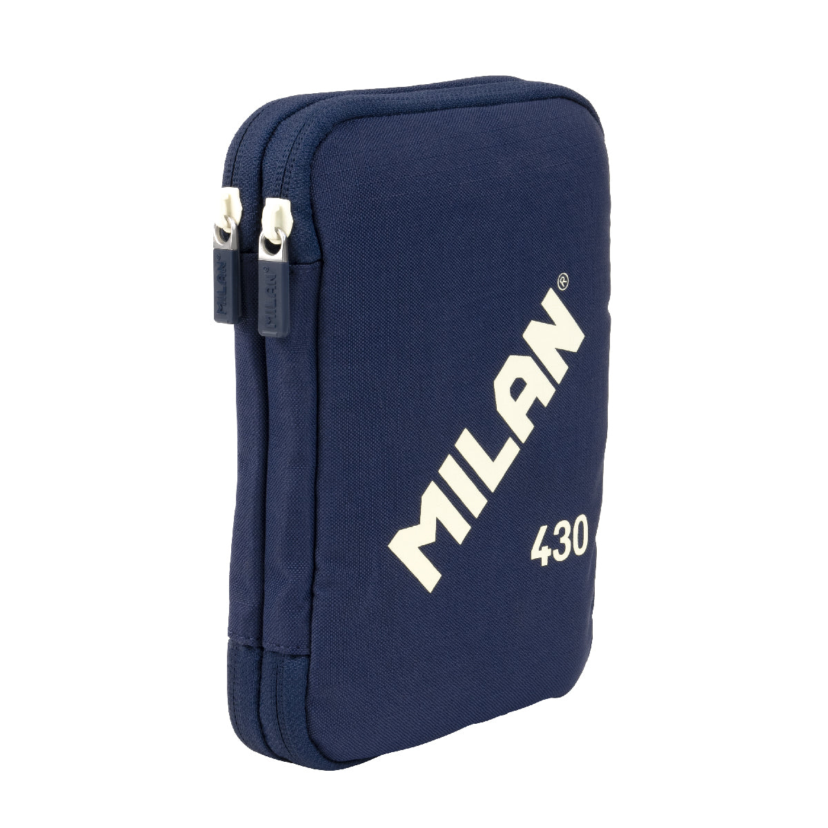 Estuche escolar MILAN de dos pisos serie 430 con doble cremallera azul