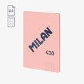 Libreta MILAN A4 encolada 5×5 color Rosa 1918