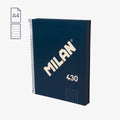 Libreta MILAN A4 espiral tapa dura líneas 7 mm serie 430 color azul