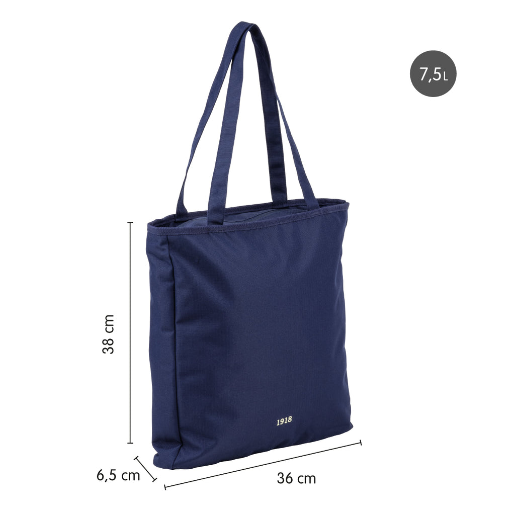Medidas Tote bag MILAN con cremallera colección 430 color azul