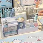 Organizador de sobremesa con 2 cajones 19 × 14 × 24 cm color pastel