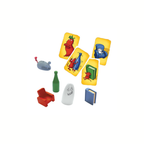 Piezas madera Fantasma Blitz en mesa