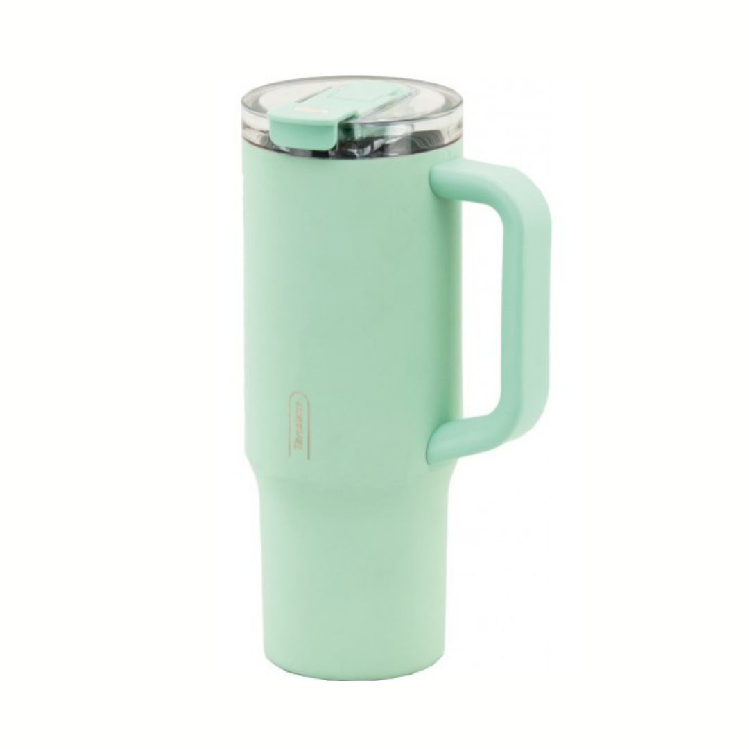 Taza térmica Tandem 1 L con asa y tapa hermética color mint