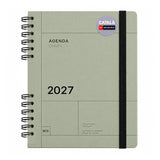 Agenda 2027 en catalán semana vista miquelrius verde — espiral 155 × 213 mm