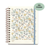 Agenda 2027 día por página miquelrius flores crema — espiral 155 × 213 mm