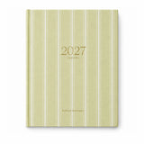 Agenda 2027 semana vista refined stationery rayas verde — tapa dura entelada