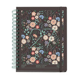 Agenda 2027 semana vista miquelrius flores antracita — espiral 155 × 213 mm